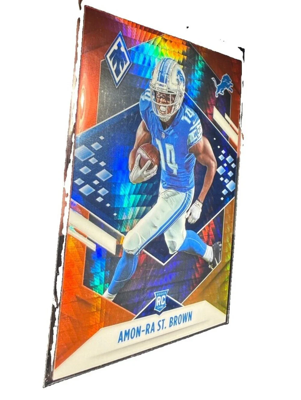 2021 Panini Phoenix Amon-Ra St. Brown RC Fire Burst #131 Detroit Lions Rookie